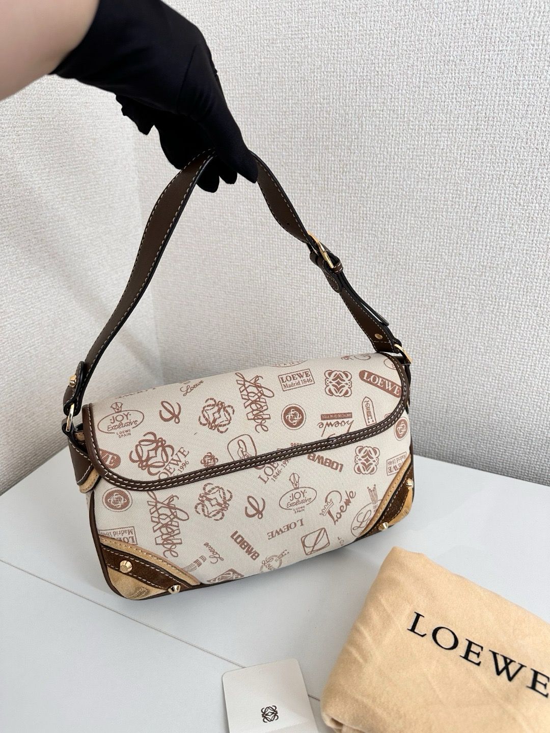 🌸日本中古品代購【稀有】LOEWE羅意威帆布160周年紀念單肩包手提包 | 預訂約2-3星期