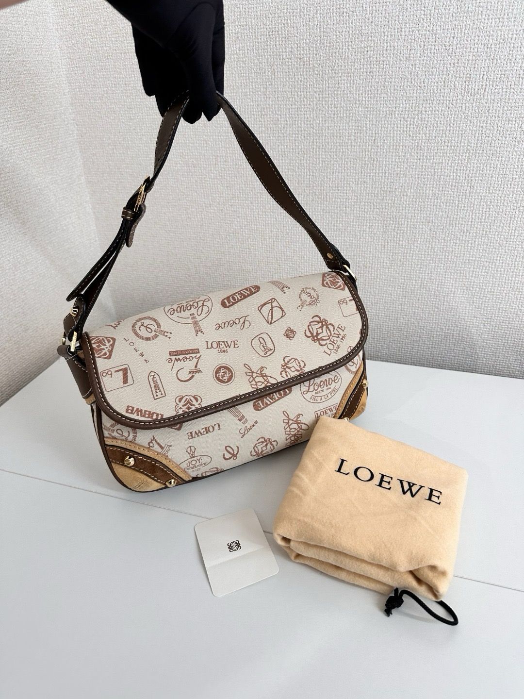 🌸日本中古品代購【稀有】LOEWE羅意威帆布160周年紀念單肩包手提包 | 預訂約2-3星期