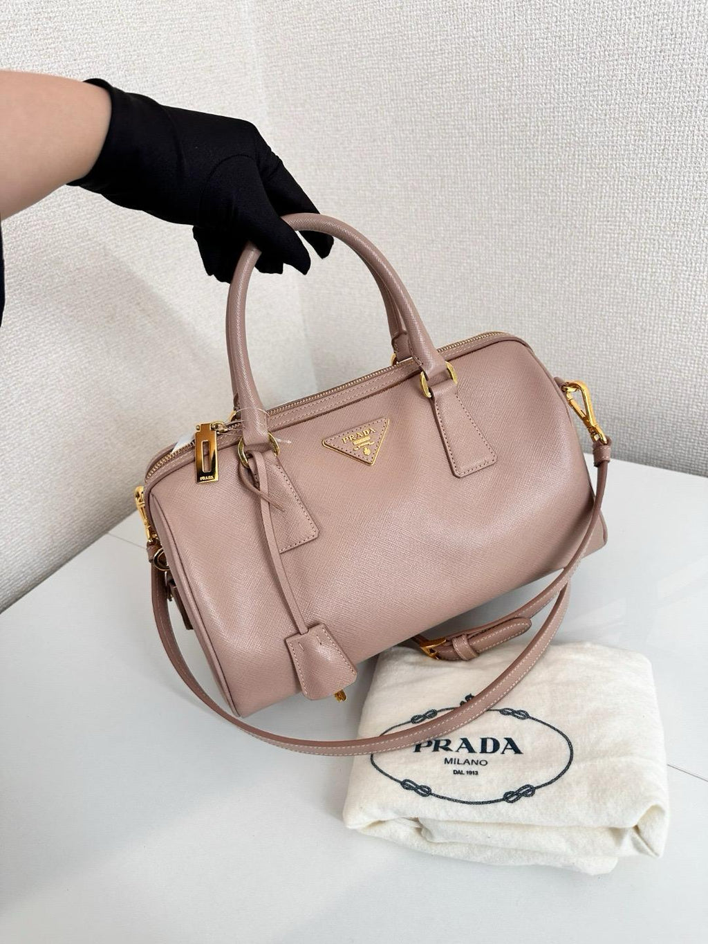 🌸日本中古品代購 PRADA普拉達2 WAY波士頓包/單肩包Saffiano | 預訂約2-3星期