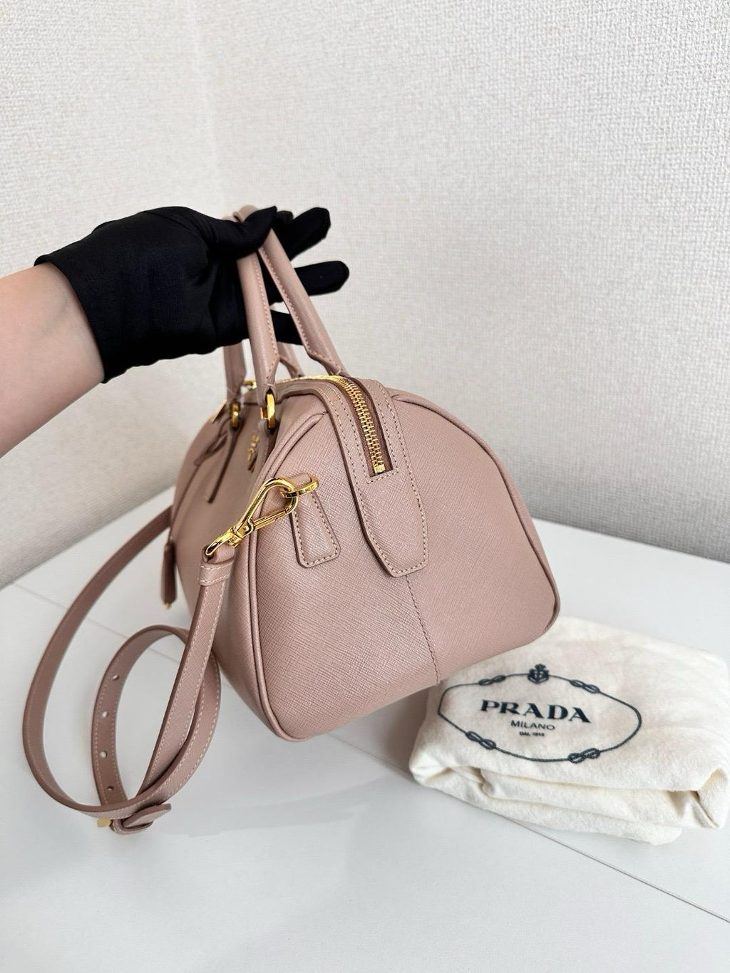 🌸日本中古品代購 PRADA普拉達2 WAY波士頓包/單肩包Saffiano | 預訂約2-3星期