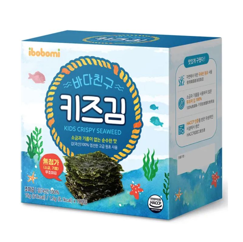 現貨🌸韓國 ibobomi 無調味海苔15Gx10 包 | 落單後約3-5個工作天寄出