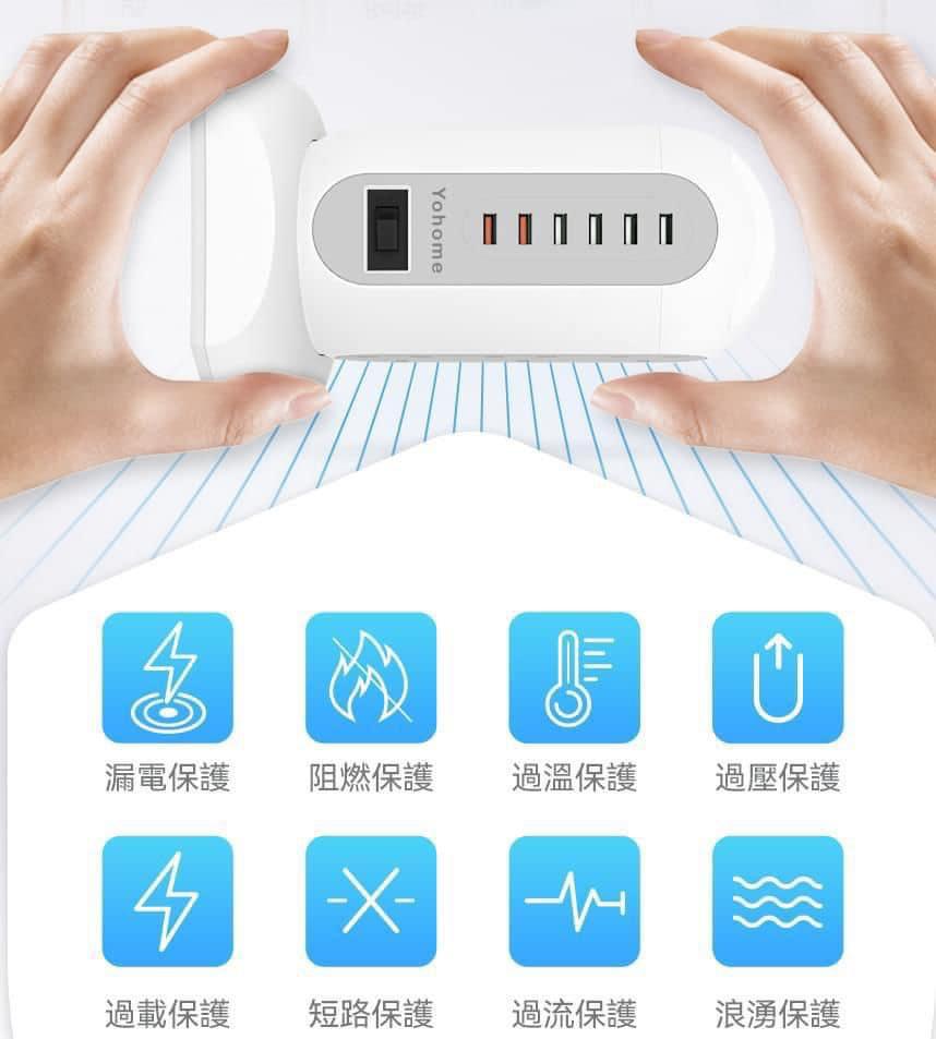🌸原裝行貨一年保養【日本Yohome 塔插式多功能智能安全收納拖板】 | 預訂約1-2星期 娉婷貿易公司 Exquisite Beauty Trading Company