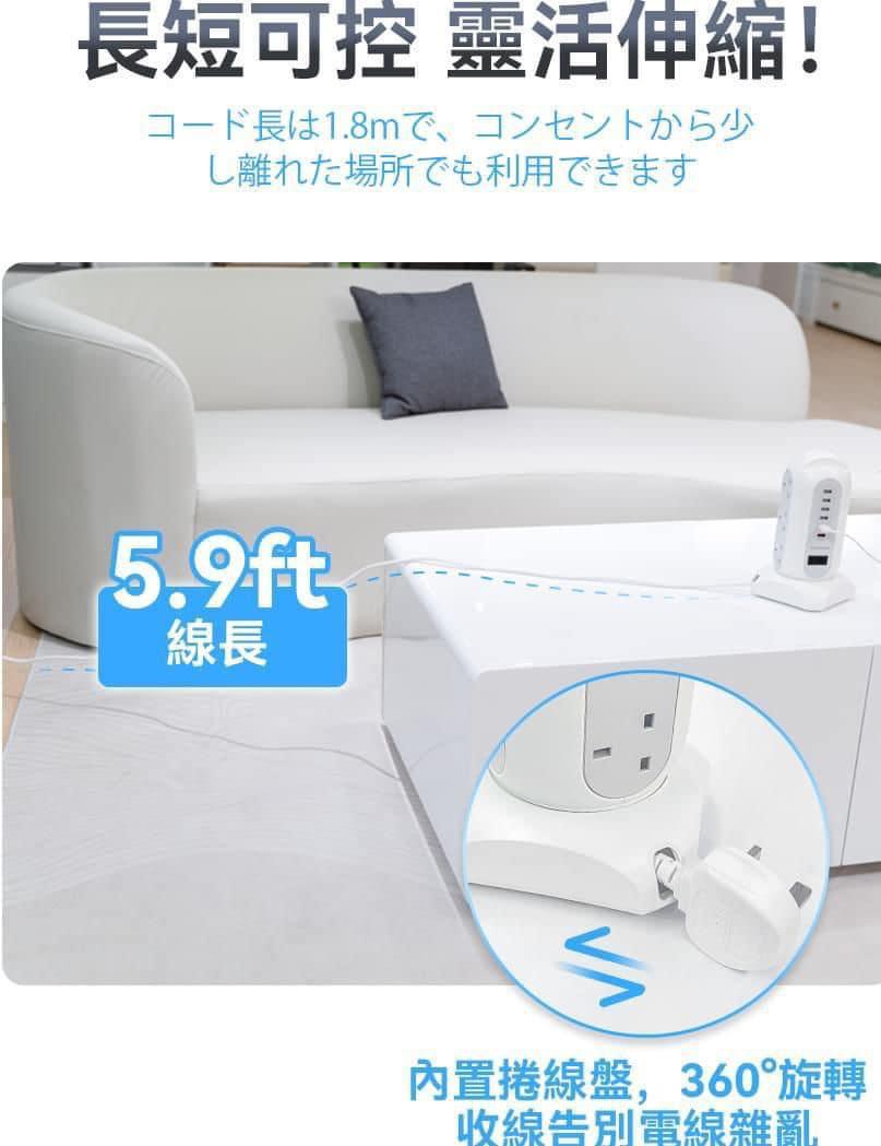 🌸原裝行貨一年保養【日本Yohome 塔插式多功能智能安全收納拖板】 | 預訂約1-2星期 娉婷貿易公司 Exquisite Beauty Trading Company