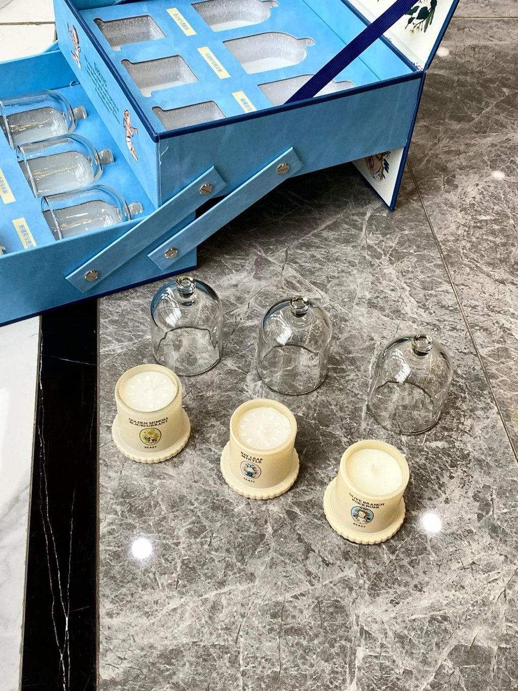 🌸野獸派🩵鐘罩大豆蠟蠟燭🕯️香薰套裝 | 預訂約3-4星期 娉婷貿易公司 Exquisite Beauty Trading Company