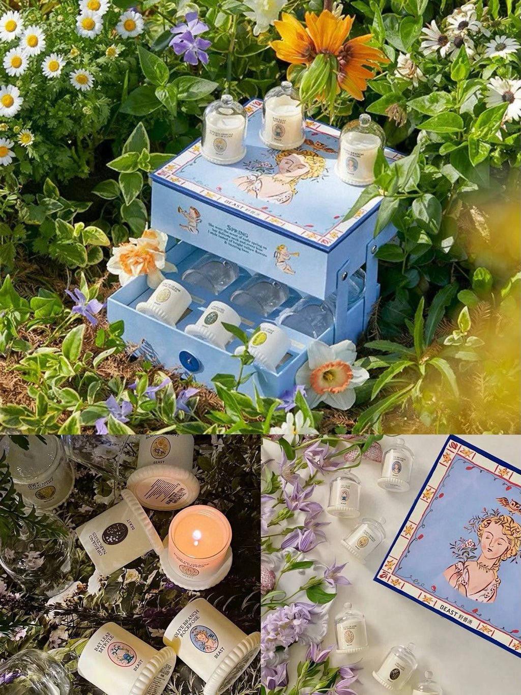 🌸野獸派🩵鐘罩大豆蠟蠟燭🕯️香薰套裝 | 預訂約3-4星期 娉婷貿易公司 Exquisite Beauty Trading Company