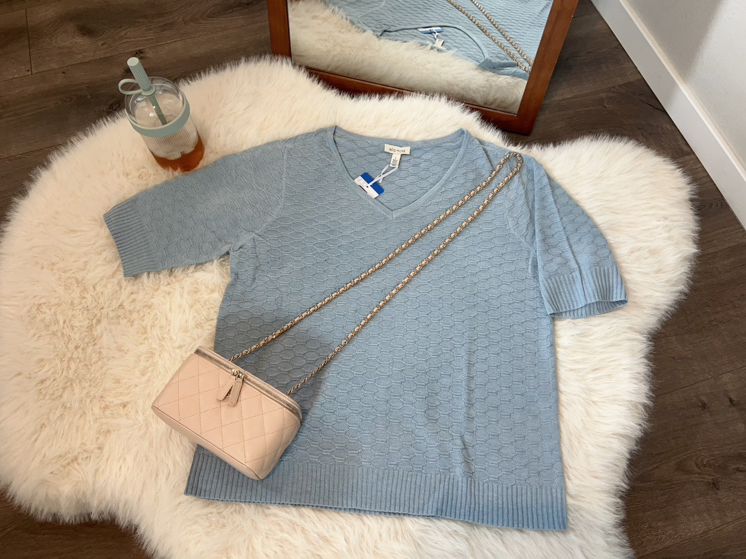 售完即止🌸🇺🇸 美國直送 Ella Moss 復古半袖針織 | 預訂 落單後約6月尾至7月初(自行備註顏色及尺寸)