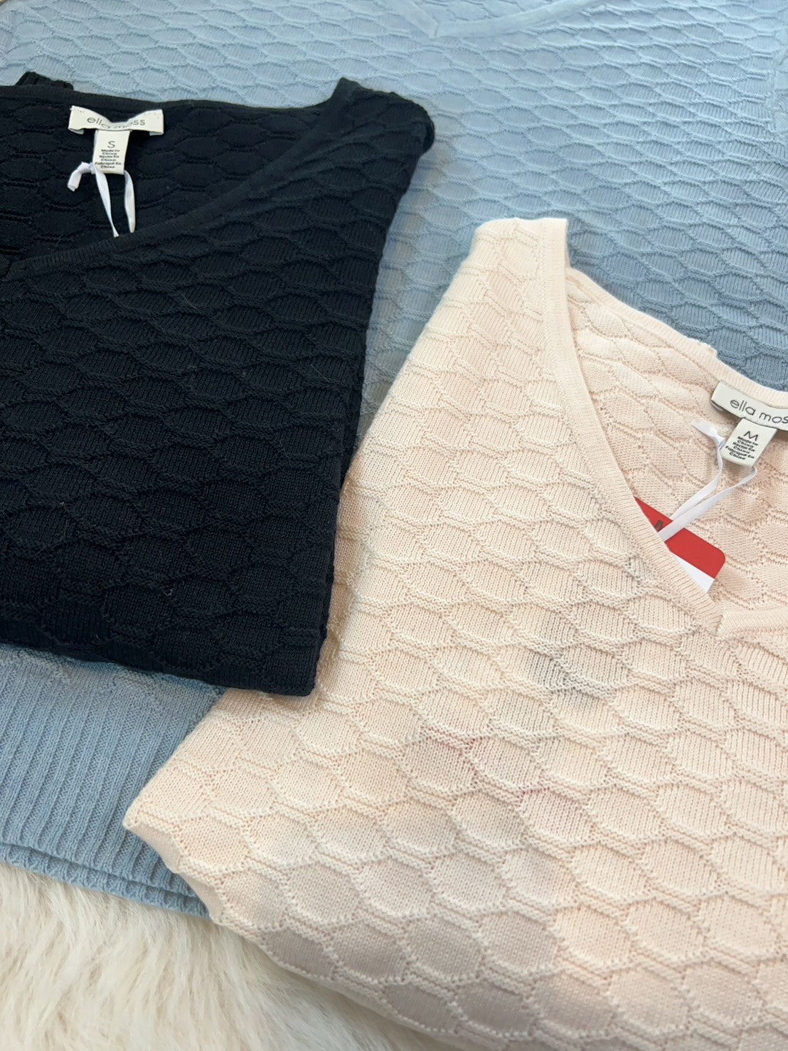 售完即止🌸🇺🇸 美國直送 Ella Moss 復古半袖針織 | 預訂 落單後約6月尾至7月初(自行備註顏色及尺寸)