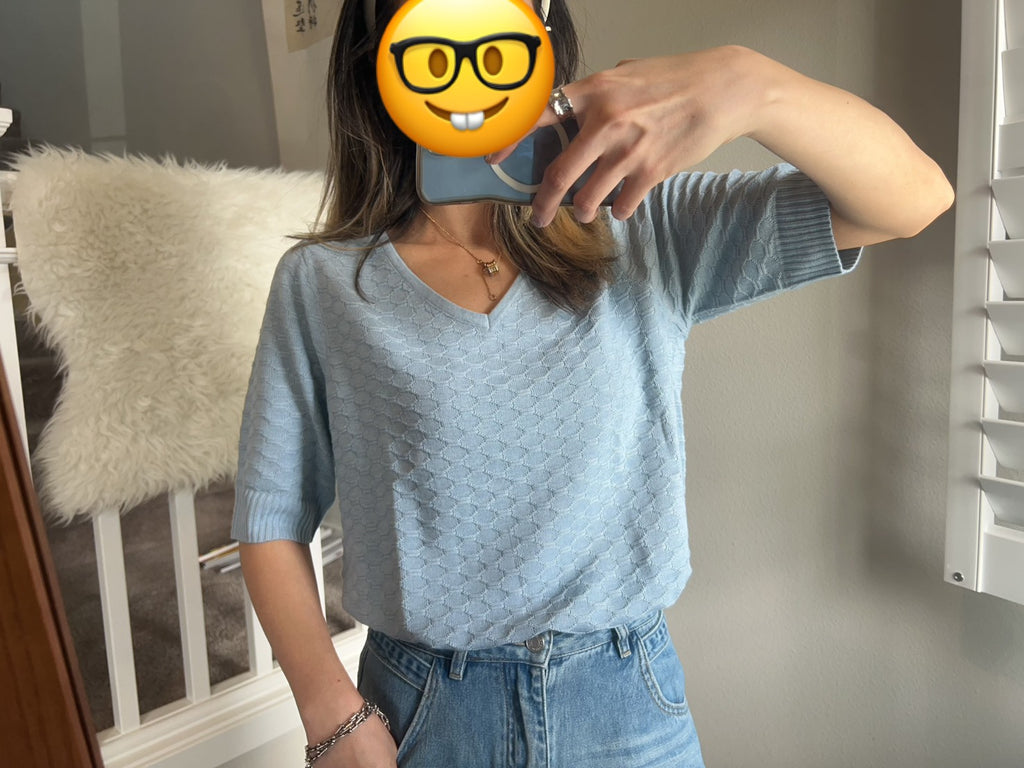 售完即止🌸🇺🇸 美國直送 Ella Moss 復古半袖針織 | 預訂 落單後約6月尾至7月初(自行備註顏色及尺寸)