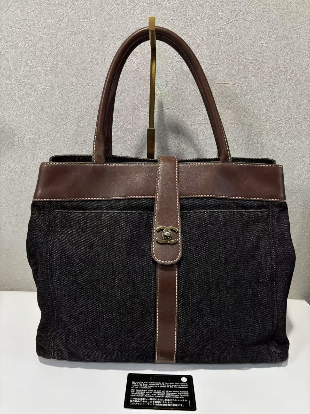 🌸日本中古品代購 CHANEL牛仔配皮單肩托特 | 預訂約2-3星期