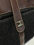 🌸日本中古品代購 CHANEL牛仔配皮單肩托特 | 預訂約2-3星期