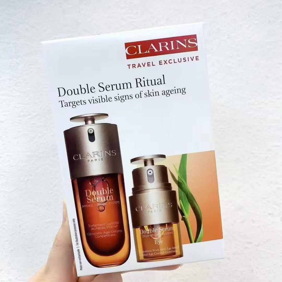 現貨🌸免稅正品 Clarins嬌韻詩雙萃兩件套套盒 😍第九代雙萃50ml+雙萃眼霜20ml | 落單後約3-5個工作天寄出