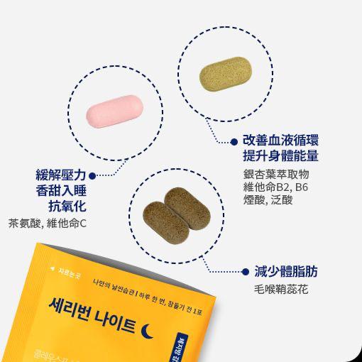 現貨🌸韓國Sery box SERYBURN晚安減脂丸V2（升級版）| 纖體+改善血液循環+紓壓 | 落單後約3-5個工作天寄出