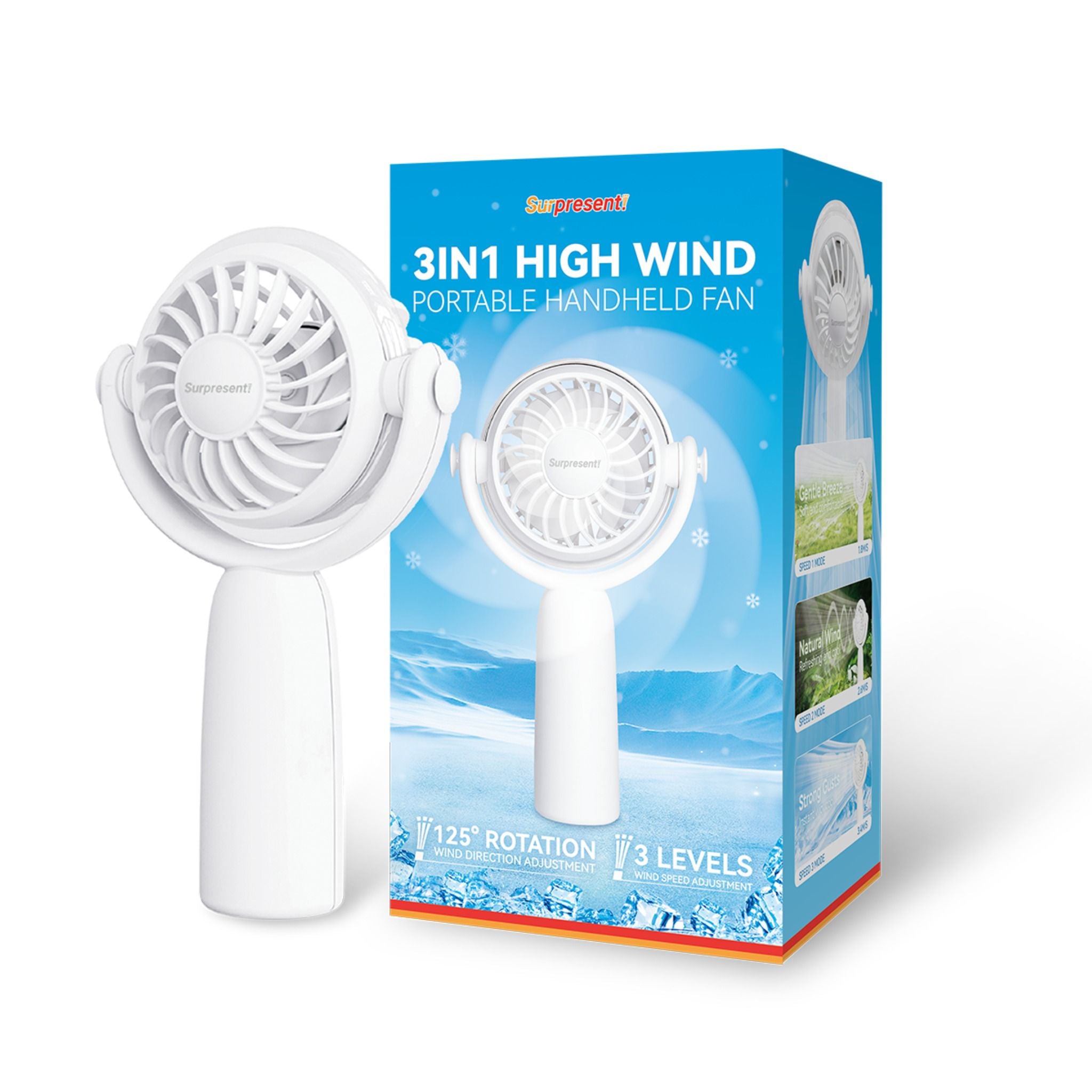 現貨🌸Surpresent 掛脖立式手持多用翻轉便攜小風扇 | 落單後約3-5個工作天寄出