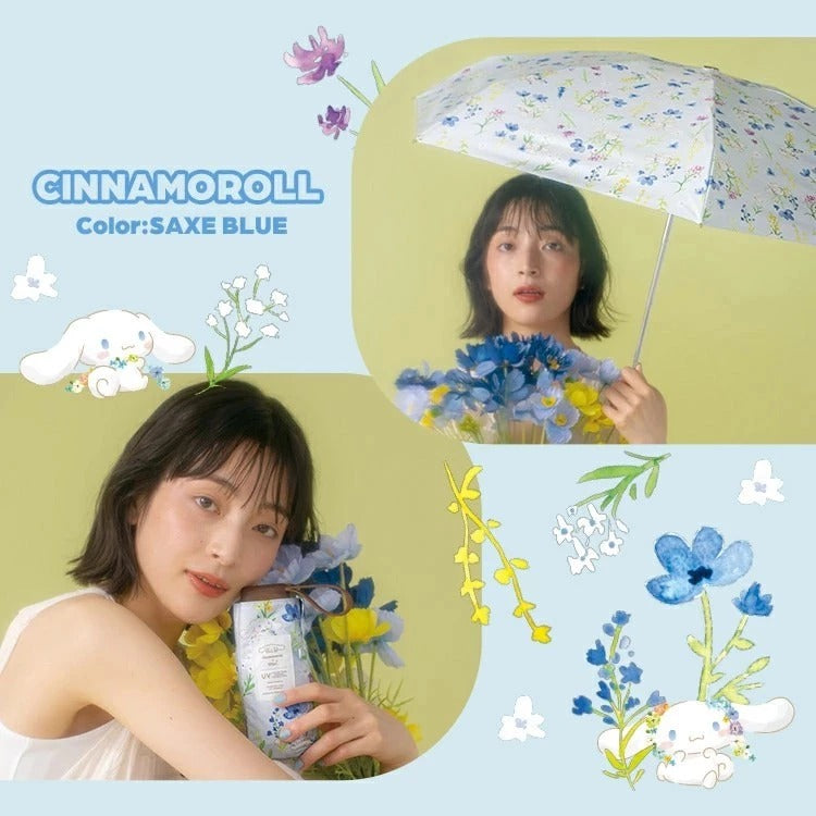 🌸日本直送 Sanrio x WPC 人氣水彩花卉晴雨兩用折疊傘 防UV 防紫外線 &nbsp;| 預訂約7月中至尾