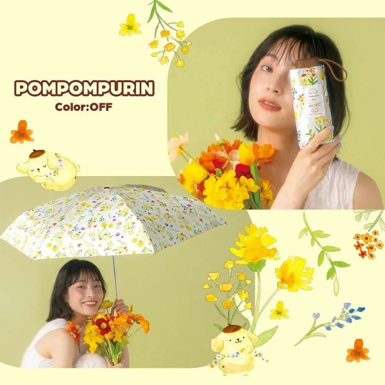🌸日本直送 Sanrio x WPC 人氣水彩花卉晴雨兩用折疊傘 防UV 防紫外線 &nbsp;| 預訂約7月中至尾
