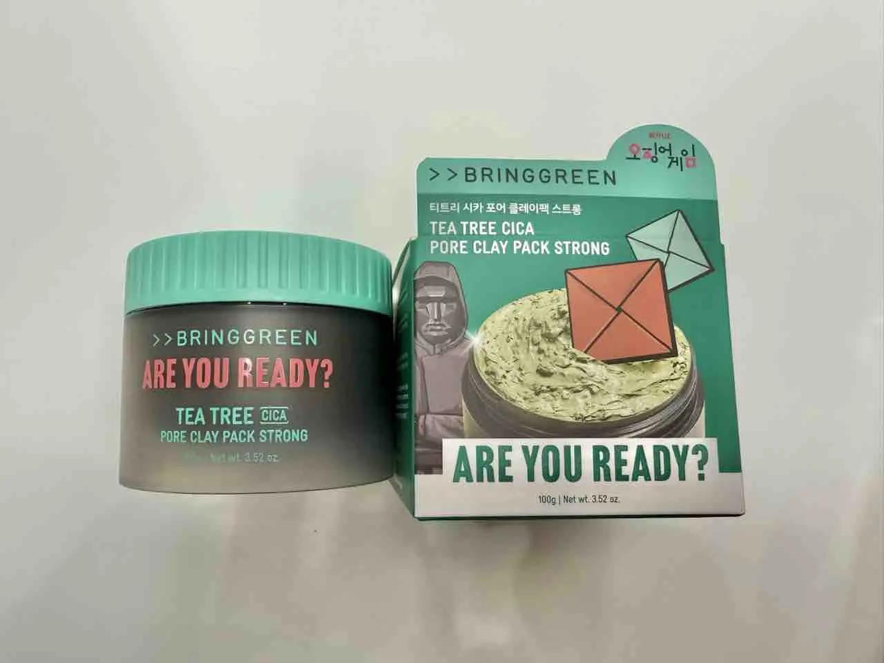 🌸魷魚遊戲2 X BRING GREEN護膚品系列🔥BRING GREEN Tea Tree Pore Clay Pack Strong 100g 綠泥清潔面膜 | 預訂約5月尾至6月初