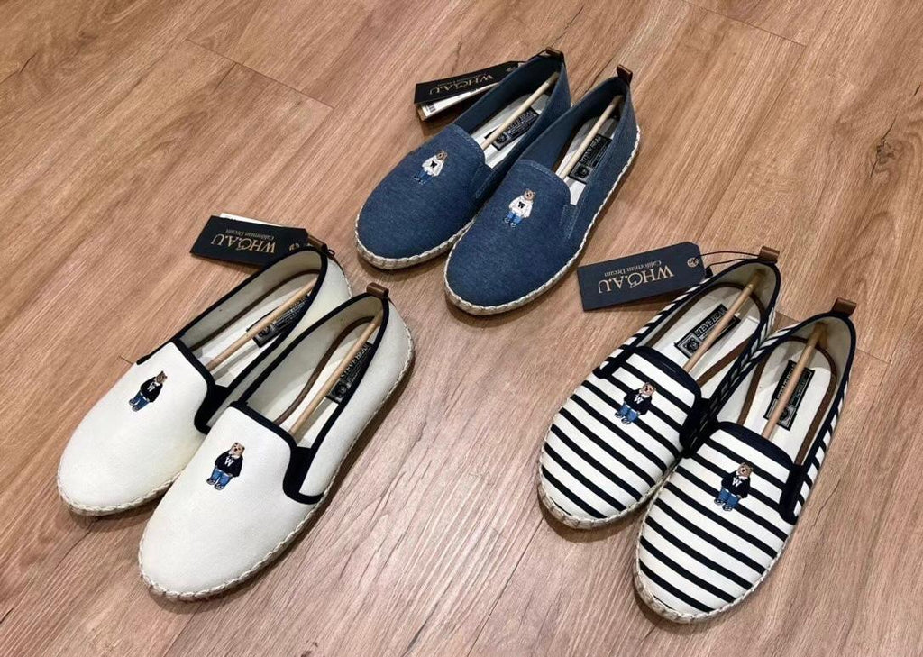 31/5截🌸🍊Who A U 韓國專門店/免稅店🍊2025年新款折扣優惠 小熊刺繡 漁夫鞋 | 預訂約3-4星期(自行備註顏色及尺寸)