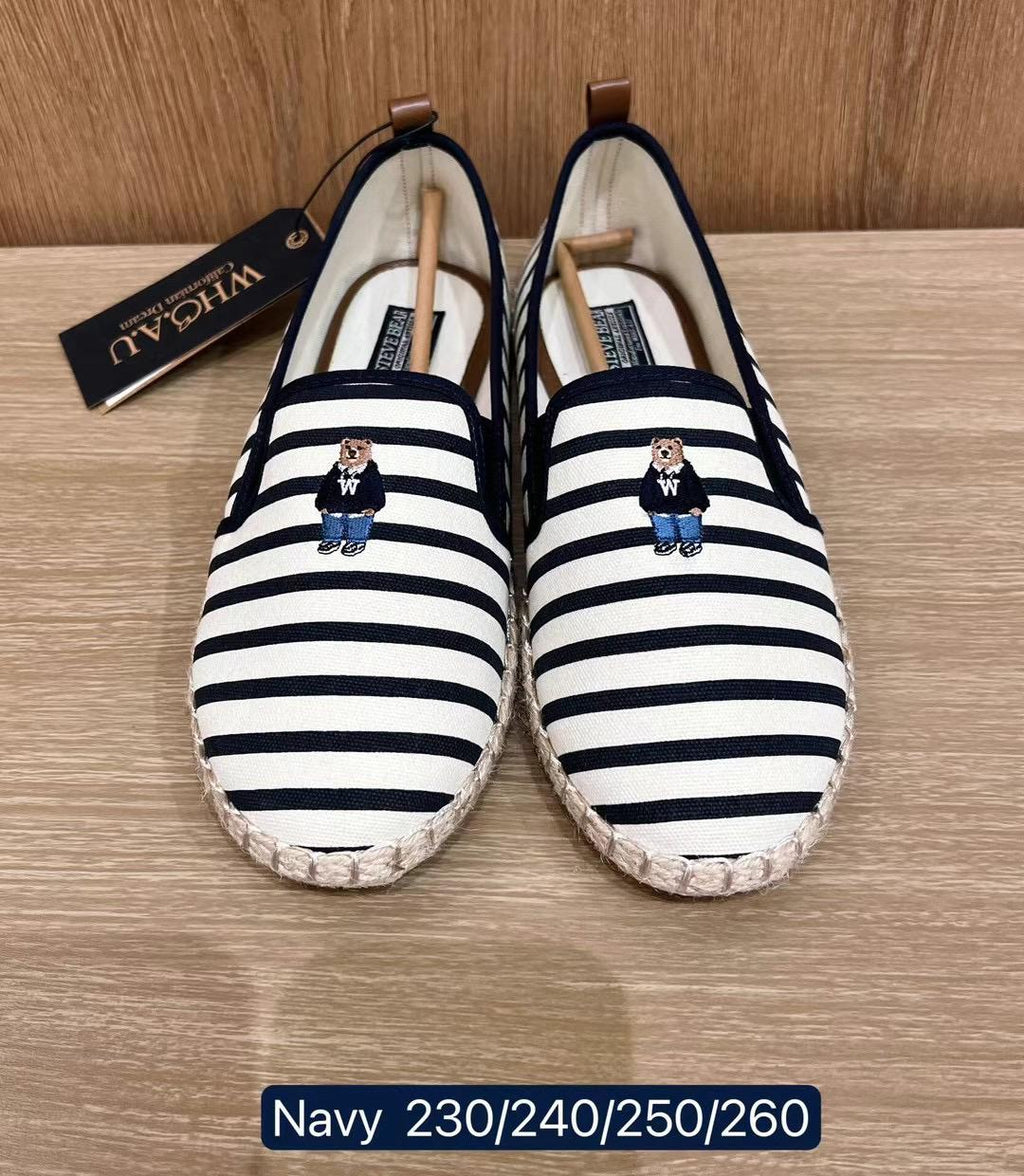 31/5截🌸🍊Who A U 韓國專門店/免稅店🍊2025年新款折扣優惠 小熊刺繡 漁夫鞋 | 預訂約3-4星期(自行備註顏色及尺寸)