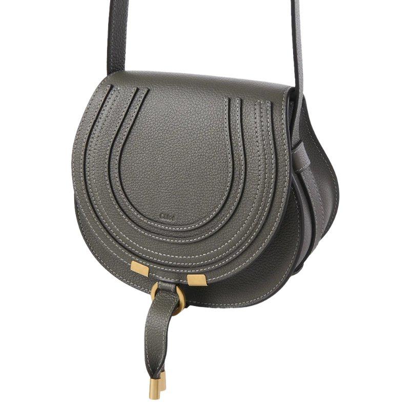 🌸全新 100%正品保證 Chloe Small Marcie Saddle Crossbody Bag for Women in Elephant Grey | 預訂 請先查詢貨期