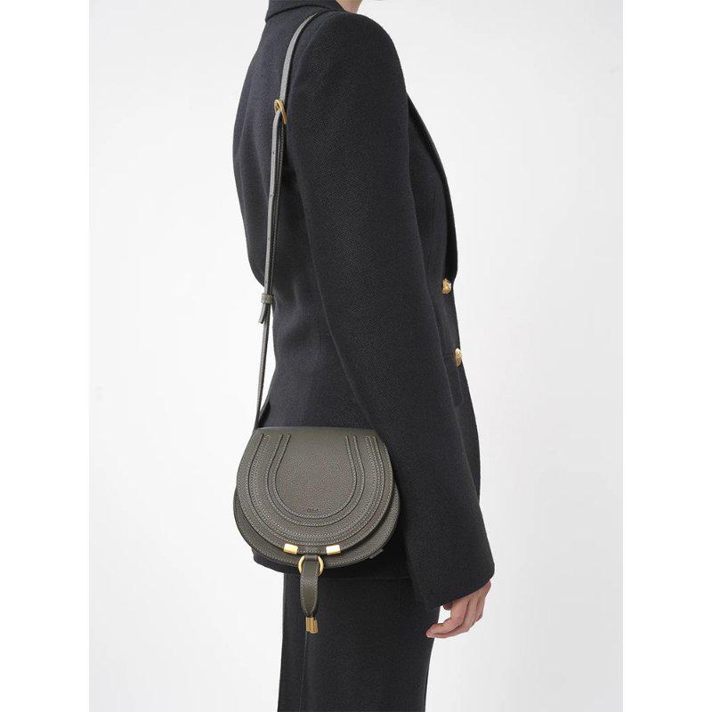 🌸全新 100%正品保證 Chloe Small Marcie Saddle Crossbody Bag for Women in Elephant Grey | 預訂 請先查詢貨期
