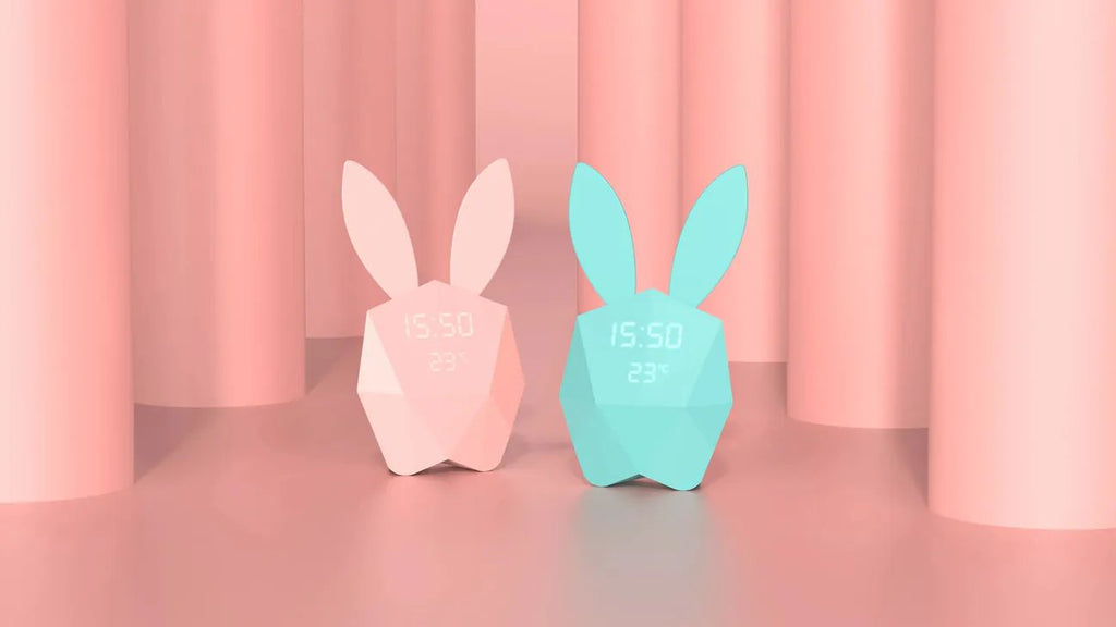 🌸香港行貨一年保養 法國品牌|MOB|兔耳造型LED電子鐘|小夜燈|擺設|磁吸黏附|警報功能 | 預訂約1-2星期 娉婷貿易公司 Exquisite Beauty Trading Company