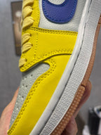 🌸AJ1倒勾Travis Scott x Air Jordan 1 ” Reverse Mocha “ AJ1喬1 TS 閃電 聯名倒鈎 低幫文化籃球鞋#黃+藍+白 | 預訂約3-4星期(自行備註尺寸)