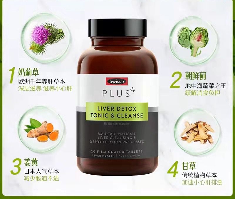 🌸澳洲 Swisse 護肝片高濃縮Plus加強版120粒 | 預訂約1-2星期