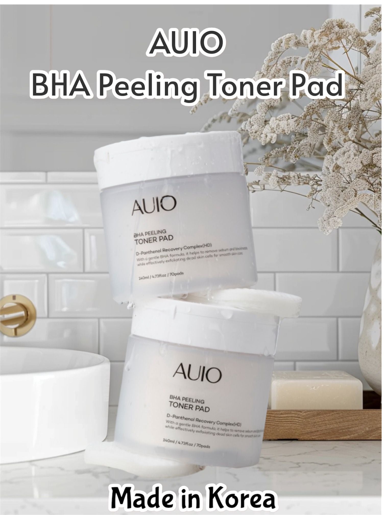 現貨🌸韓國🇰🇷AUIO BHA 去角質有機爽膚棉片 (70片）AUIO BHA Peeling Toner Pad | 落單後約3-5個工作天寄出
