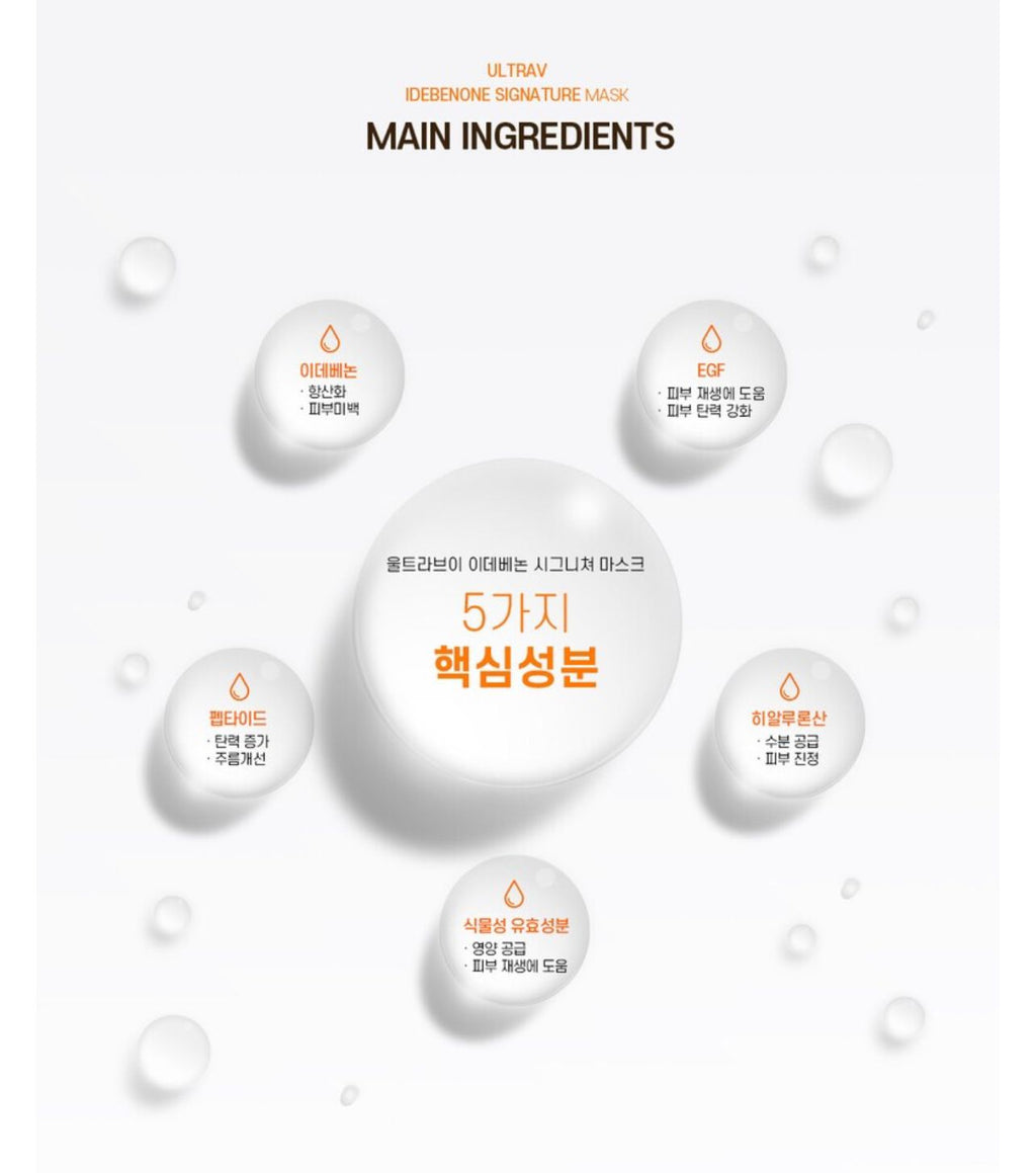 現貨🌸韓國🇰🇷Ultra V 艾地苯急救抗皺抗氧化精華面膜（1盒10片） | 落單後約3-5個工作天寄出 娉婷貿易公司 Exquisite Beauty Trading Company