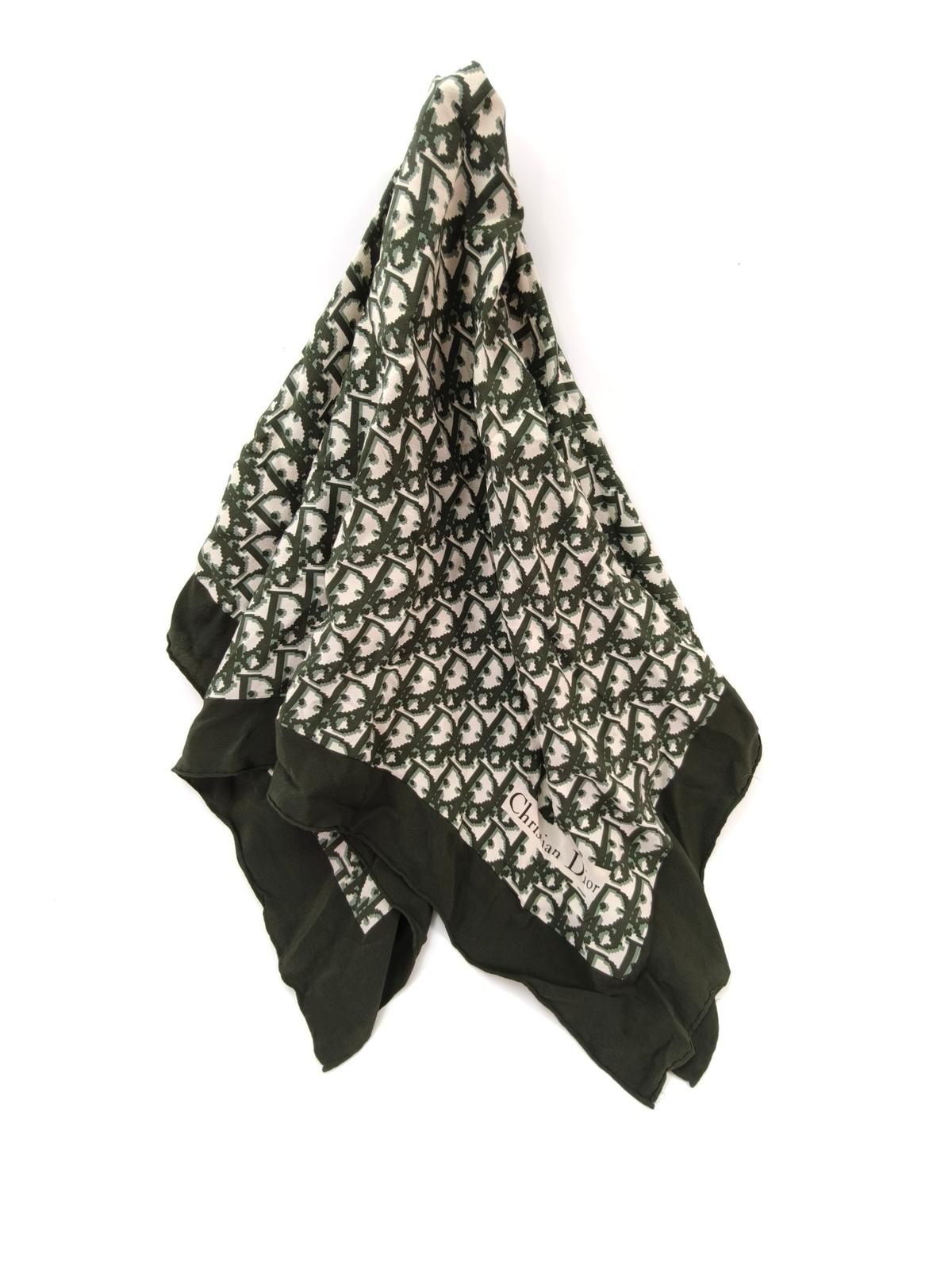 🌸日本中古品代購 Dior 絲巾 綠色 75 x 75 cm | 預訂約2-3星期