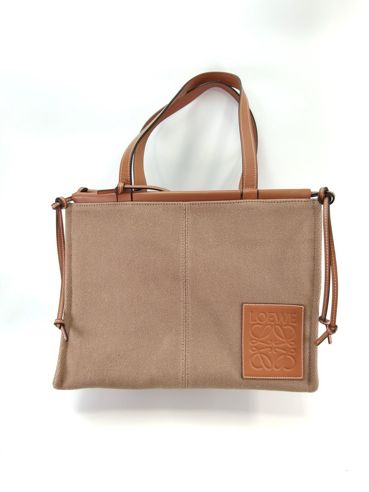 🌸日本中古品代購 LOEWE 手提包 米色 35 x 25 x 17 cm | 預訂約2-3星期