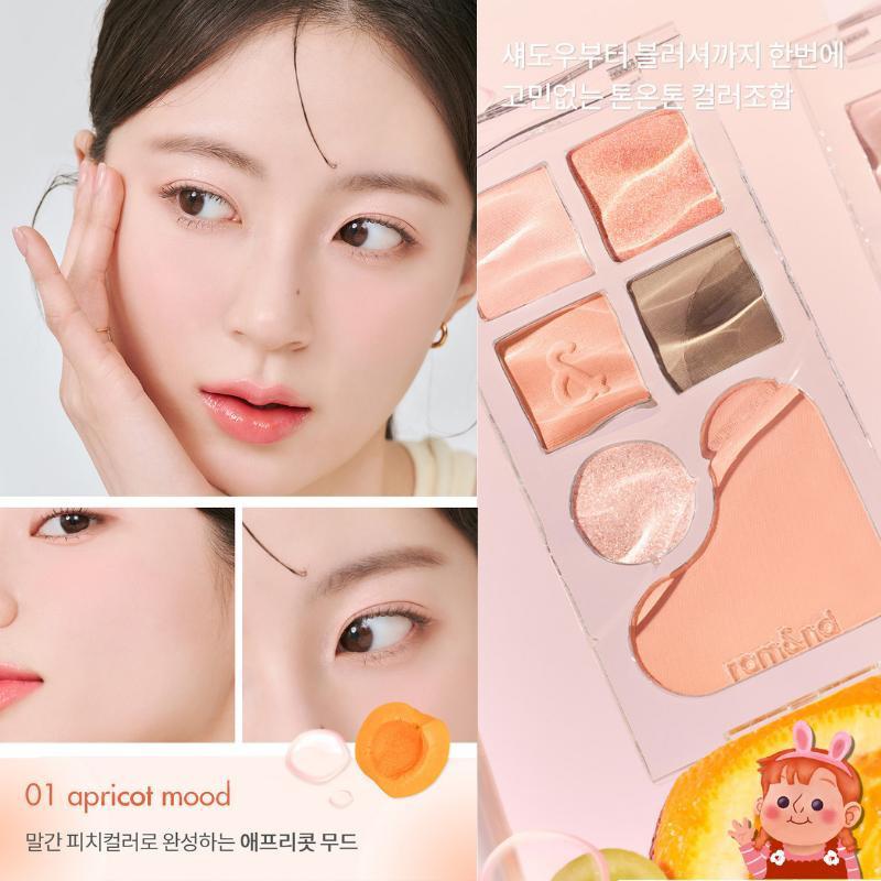 🌸韓國🇰🇷Romand 水月綜合眼影盤(14g) -Apricot Mood 醉桃香檳 | 預訂約2星期