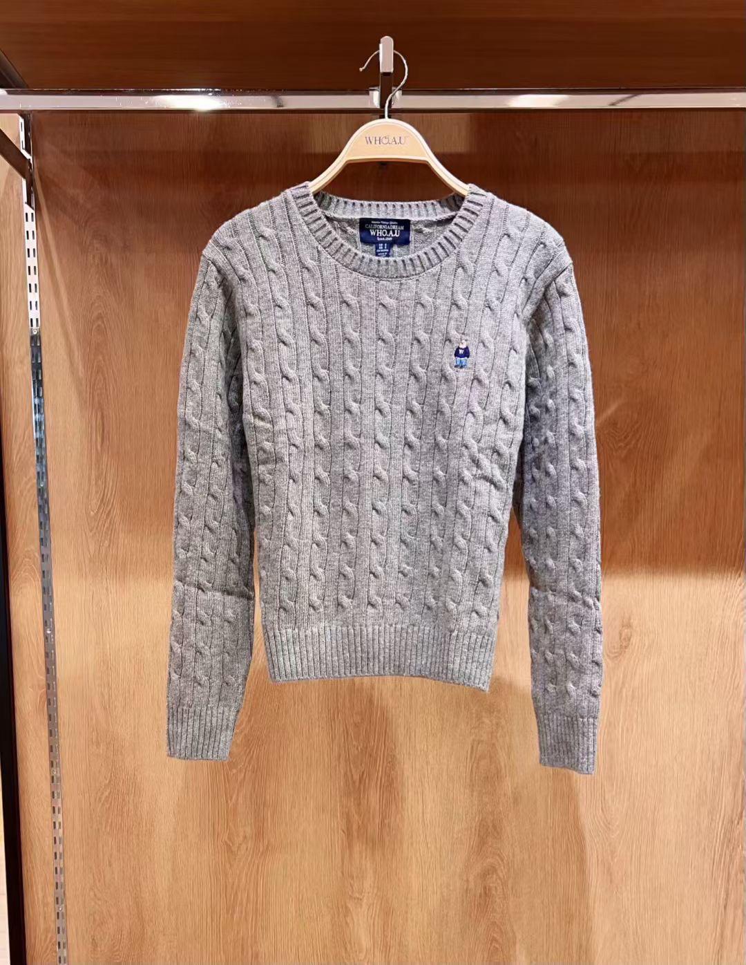 售完即止🌸韓國直送 🇰🇷🍊Who.A.U🍊新款 圓領冷衫WHKAF4901F | 預訂約3-4星期