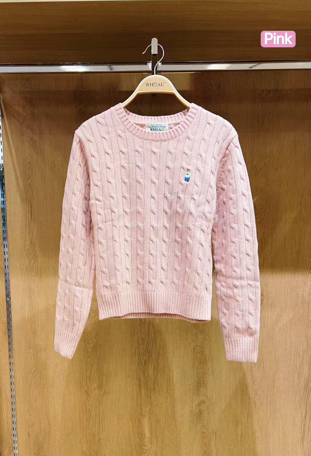 售完即止🌸韓國直送 🇰🇷🍊Who.A.U🍊新款 圓領冷衫WHKAF4901F | 預訂約3-4星期