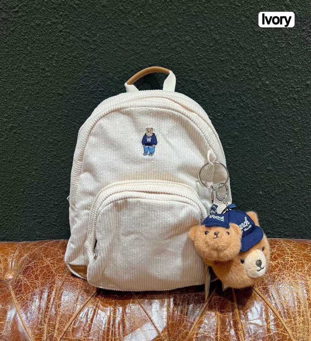 售完即止🌸韓國直送 🇰🇷🍊Who.A.U🍊新款 燈芯絨背囊仔 WHBGF4T22A | 預訂約3-4星期