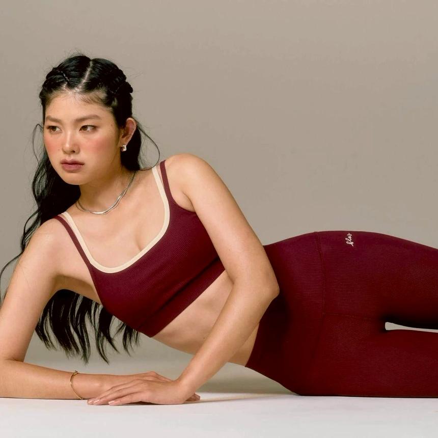 15/9截🌸🇹🇭The Flos Club Cassette Wide Ribbed Sports Bra (Cranberry) 新款新色 | 預訂約3-4星期