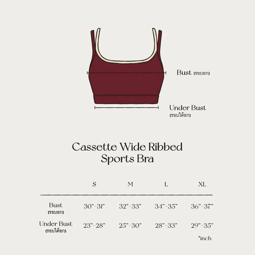 15/9截🌸🇹🇭The Flos Club Cassette Wide Ribbed Sports Bra (Cranberry) 新款新色 | 預訂約3-4星期