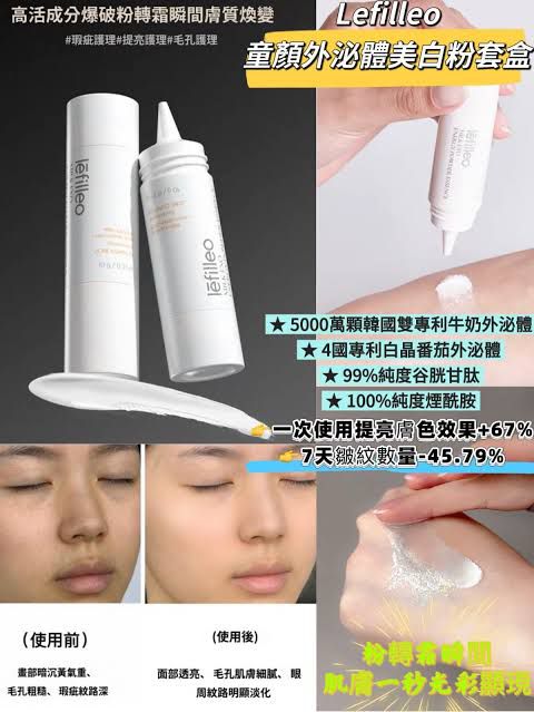 現貨🌸麗菲歐童顏外泌體美白粉套盒 | 落單後約3-5個工作天寄出