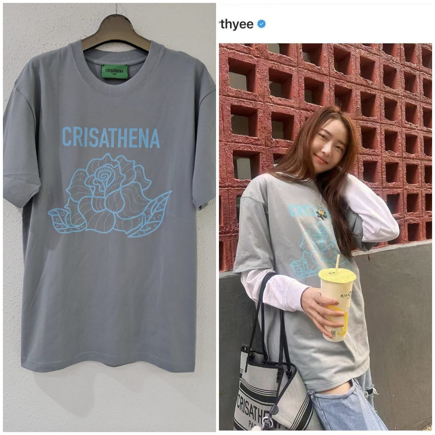 🌸香港現貨 Crisathena Rose T-Shirt | 預訂約5-7個工作天