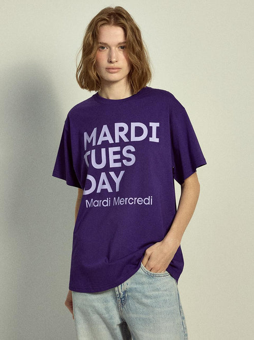 20/10截，長期訂貨🌸Mardi Mercredi 韓國專門店/免稅店 2025年最新款Tee 折扣優惠💕Mardi Mercredi TSHIRT DU MARDI_PURPLE LAVENDER | 預訂約3-4星期 娉婷貿易公司 Exquisite Beauty Trading Company