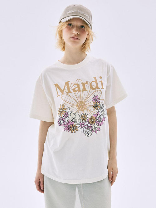 20/10截，長期訂貨🌸Mardi Mercredi 韓國專門店/免稅店 2025年最新款Tee 折扣優惠💕新上市🆕彩色碎花系列😍Mardi Mercredi TSHIRT FLOWERMARDI JARDIN_CREAM PEANUT | 預訂約3-4星期 娉婷貿易公司 Exquisite Beauty Trading Company