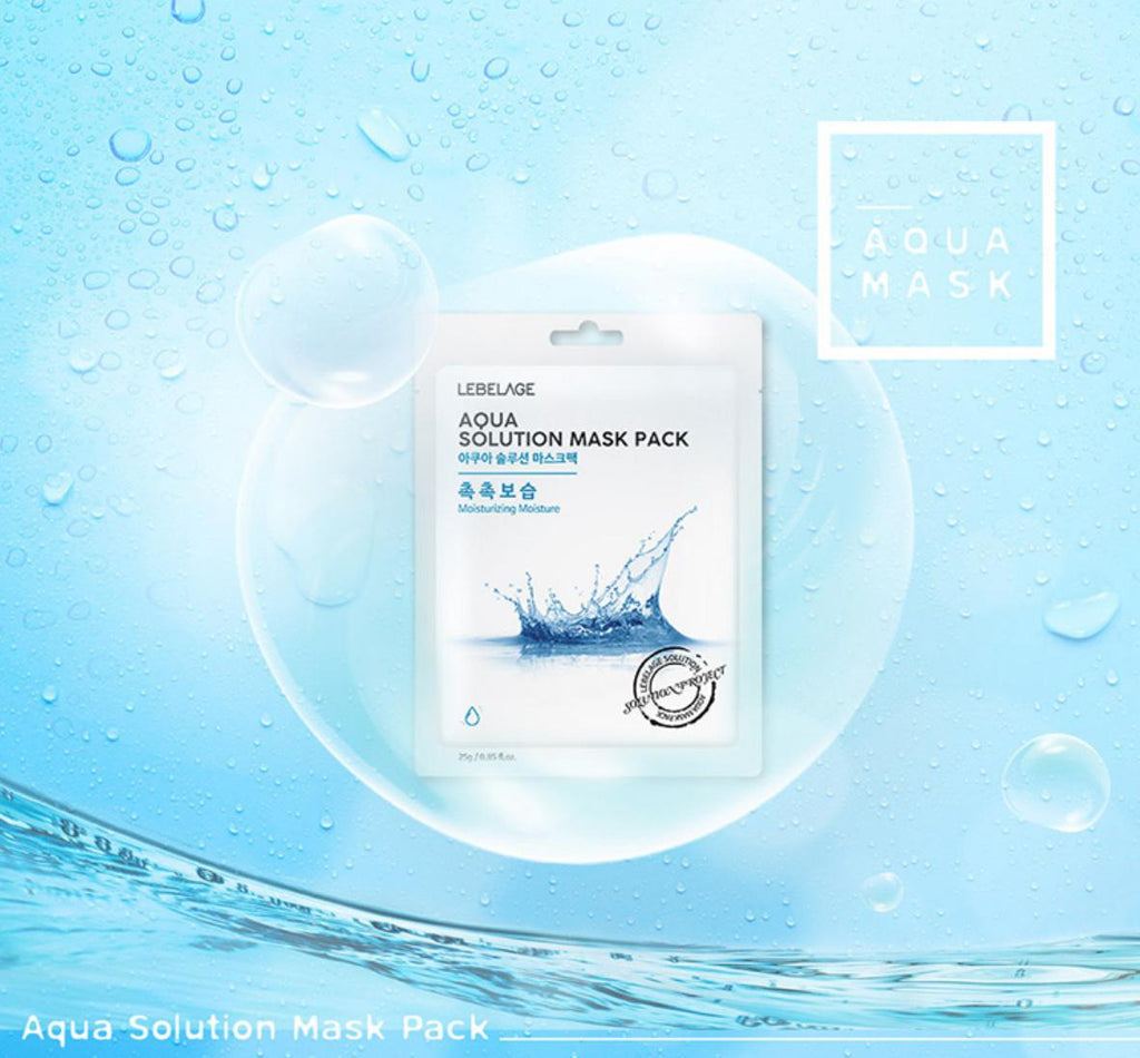 現貨🌸LEBELAGE AQUA SOLUTION 補水鎖水水庫面膜 1套10片 *2套 | 落單後約3-5個工作天寄出 娉婷貿易公司 Exquisite Beauty Trading Company
