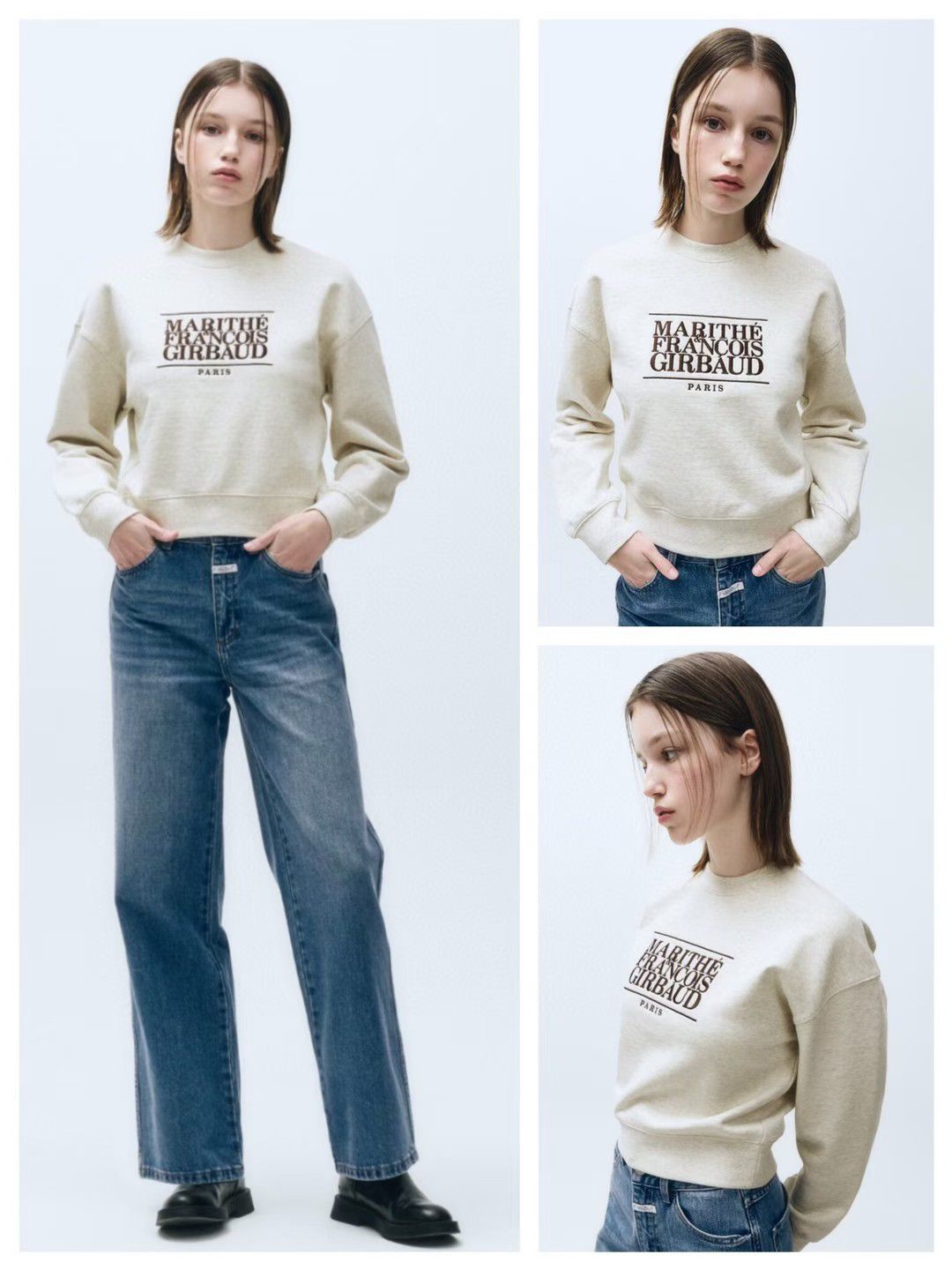 30/10/2025截🌸MARITHE FRANCOIS GIRBAUD 韓國專門店/免稅店 2025年秋冬 最新款衛衣外套系列 折扣優惠‼️W CLASSIC 大細 LOGO CROP SWEATSHIRT‼️新款靚靚女裝衛衣‼️ | 預訂約3-4星期
