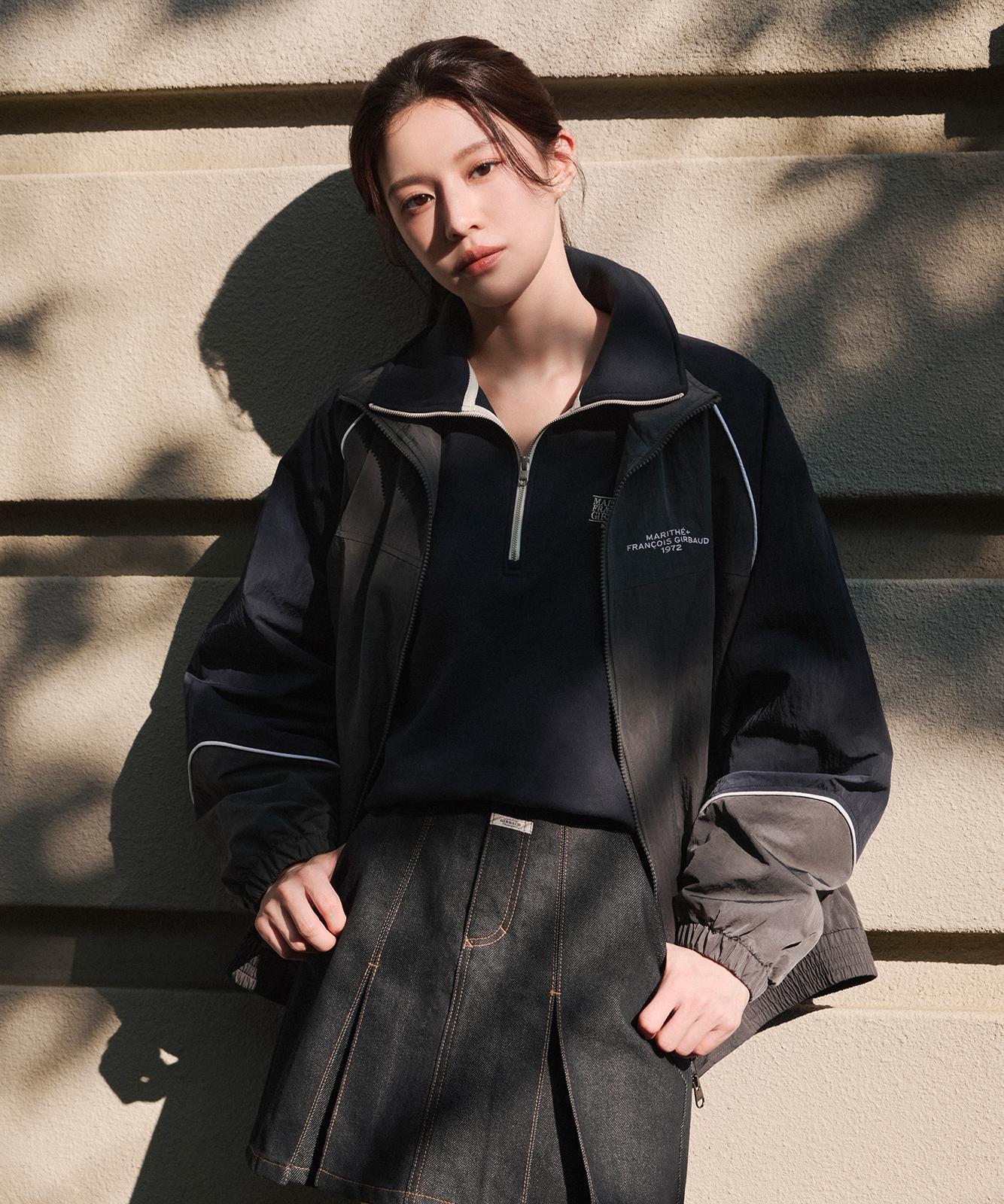 售完即止🌸🇰🇷Marithe COLOR-BLOCK HIGHNECK WINDBREAKER # MFG45FJK203 | 預訂約3-4星期