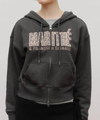 售完即止🌸🇰🇷Marithe W LACE APPLIQUE CROP HOODIE ZIPUP | 預訂約3-4星期