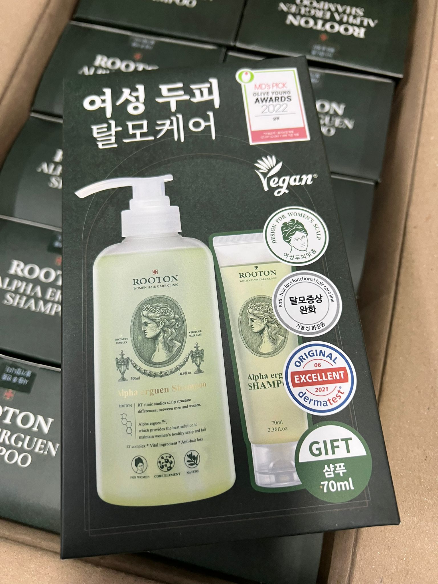 現貨🌸韓國ROOTON Alpha Erguen Shampoo 500mL+70mL Special Set | 落單後約3-5個工作天寄出