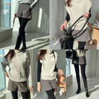 31/10截🌸🆕 New arrivals✨🇰🇷韓國東大門韓國衫 ✨2025年秋冬新款Great fit & quality guaranteed‼️NUSJ3418 헤링본반바지 레깅스 假兩件短褲leggings | 預訂約3-4星期