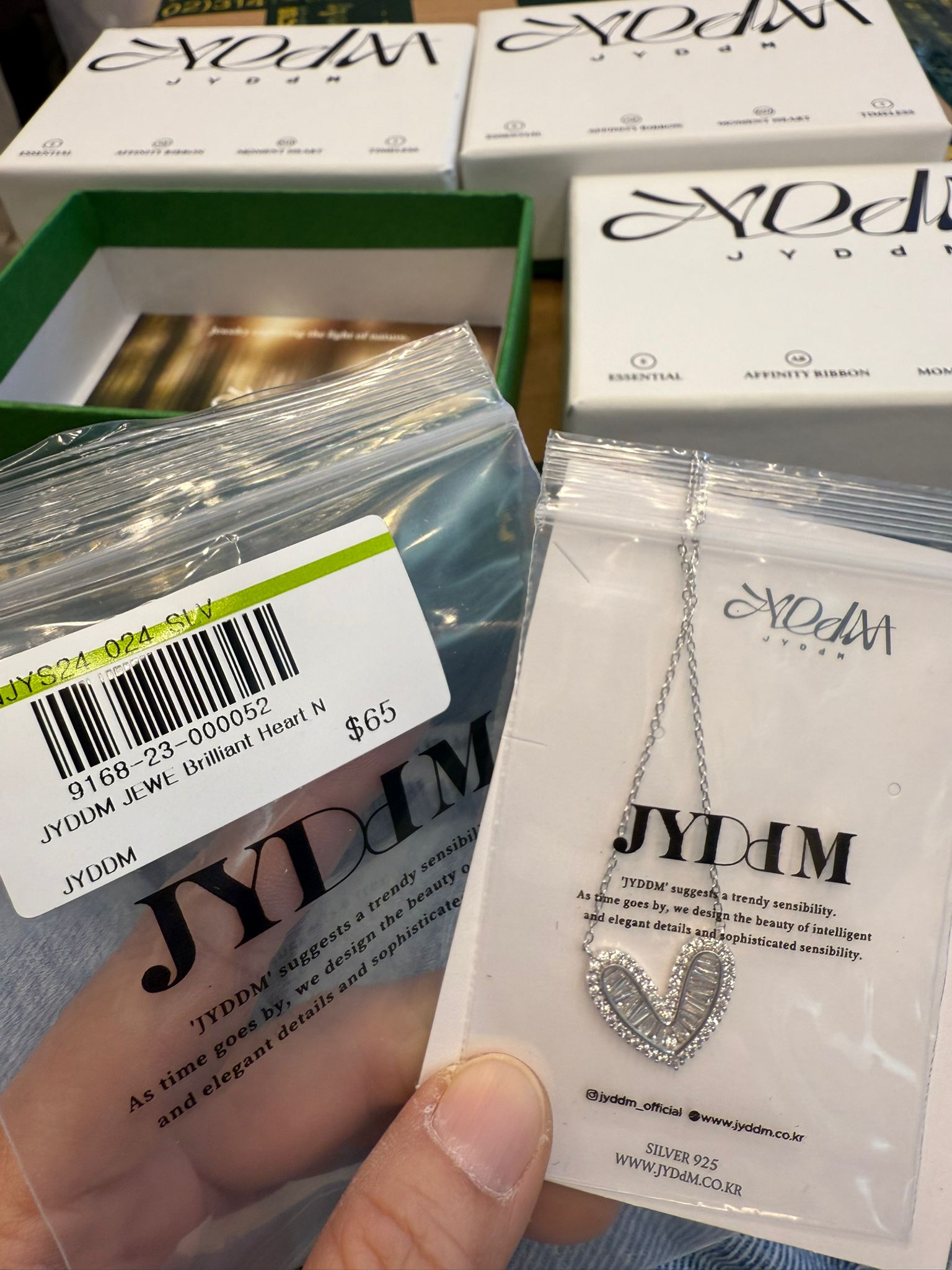 15/11截🌸💕實物圖💕JYDDM Silver純銀愛心頸鏈 | 預訂約3-4星期