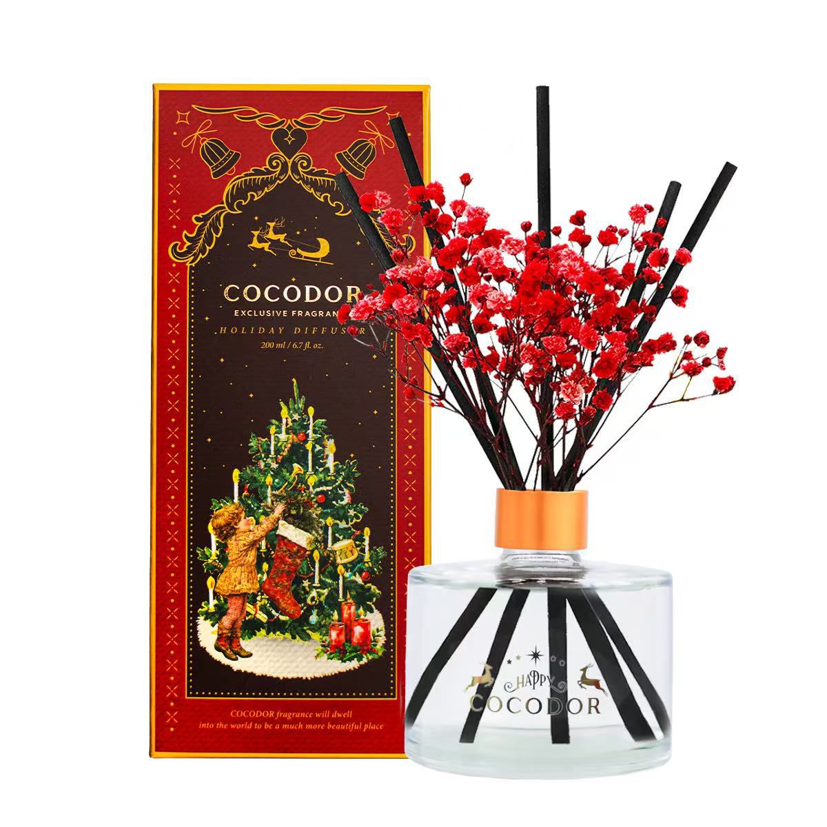 現貨🌸韓國 Cocod'or 聖誕限定節日擴香瓶禮盒 A：韓國 Cocod'or 聖誕限定節日擴香瓶-紅色滿天星 （Snow Flower) | 落單後約3-5個工作天寄出