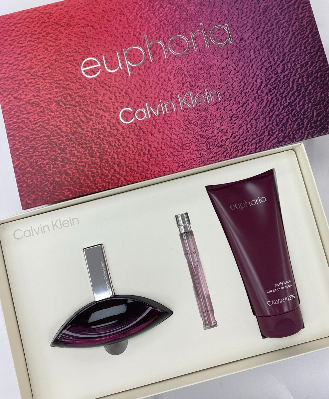 供應商現貨🌸免稅正品 Calvin Klein/CK euphoria for women EDP CK花開誘惑女士淡香精 3件套(淡香精100ml+身體乳200ml+便攜裝10ml帶噴頭) | 預訂 逢星期一，三返倉執貨 其後約3-5個工作天寄出